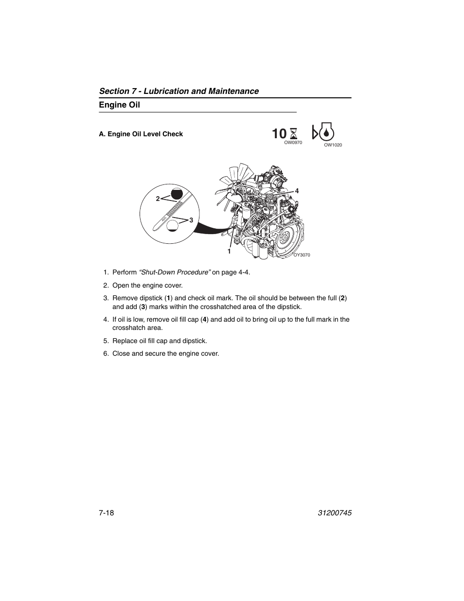Engine oil, Engine oil -18 | JLG G12-55A Operator Manual User Manual | Page 132 / 160