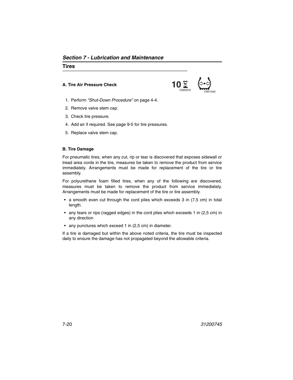 Tires, Tires -20 | JLG G12-55A Operator Manual User Manual | Page 134 / 160