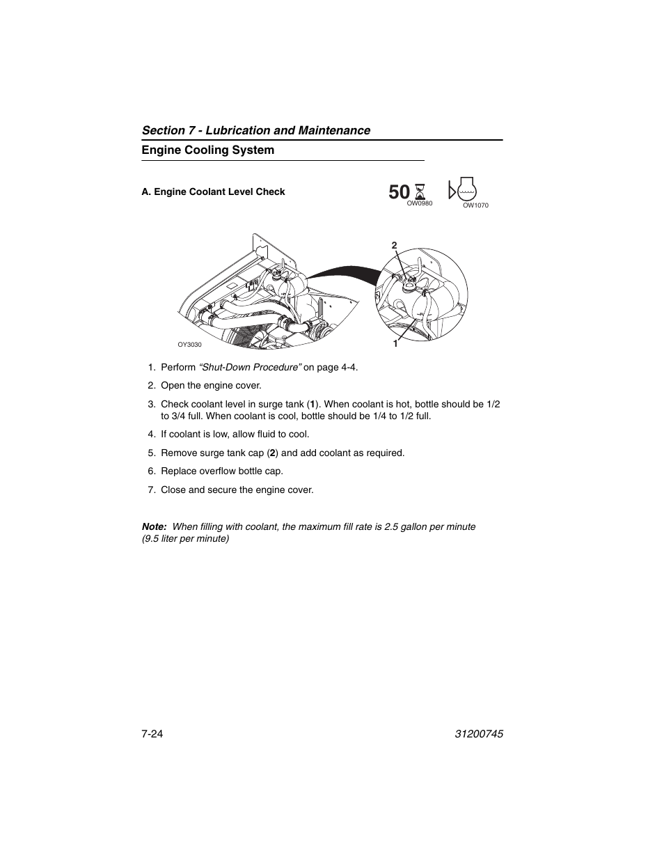 Engine cooling system, Engine cooling system -24 | JLG G12-55A Operator Manual User Manual | Page 138 / 160
