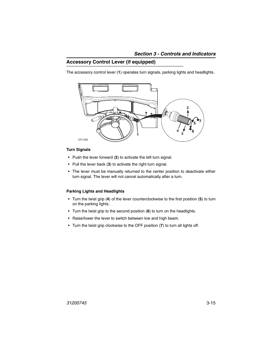 Accessory control lever (if equipped), Accessory control lever (if equipped) -15 | JLG G12-55A Operator Manual User Manual | Page 55 / 160