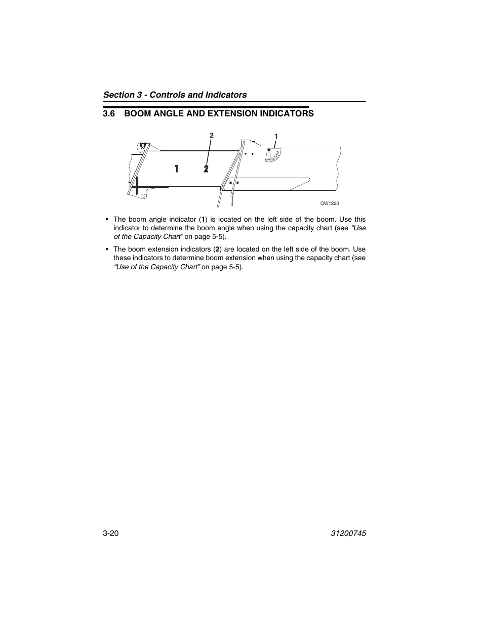 6 boom angle and extension indicators, 6 boom angle and extension indicators -20 | JLG G12-55A Operator Manual User Manual | Page 60 / 160