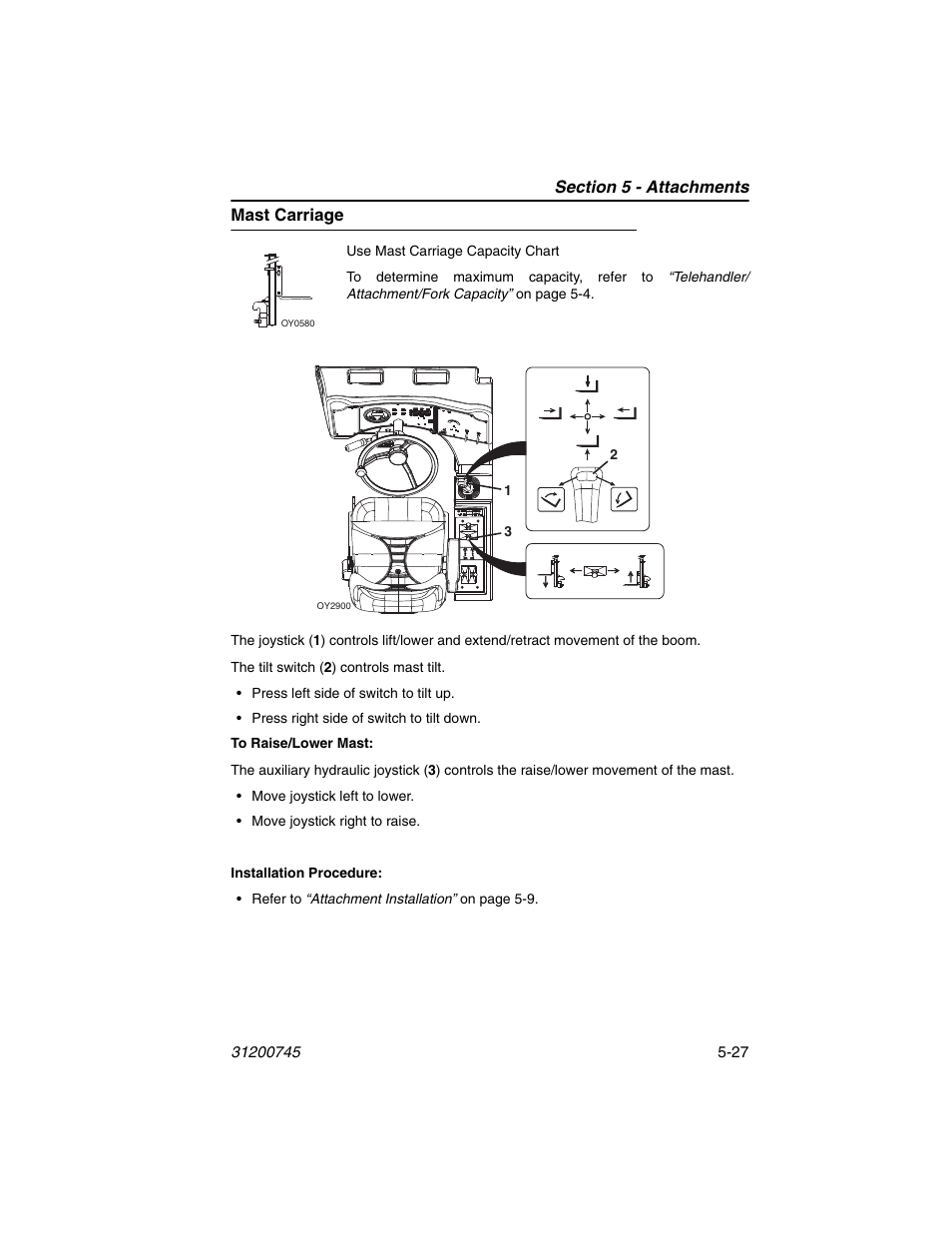 Mast carriage, Mast carriage -27 | JLG G12-55A Operator Manual User Manual | Page 99 / 160