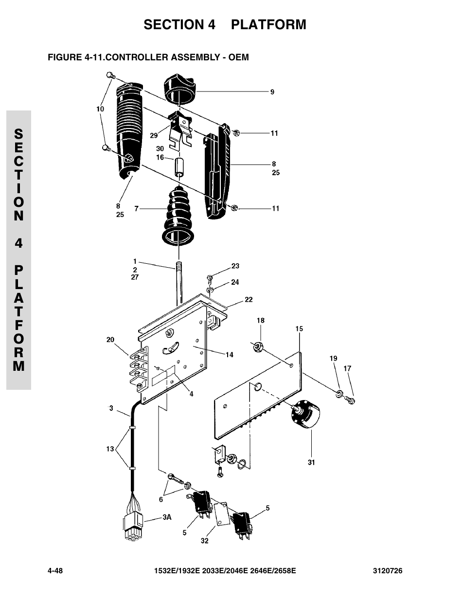 Figure 4-11. controller assembly - oem, Controller assembly - oem -48 | JLG 2658E ANSI Parts Manual User Manual | Page 158 / 258