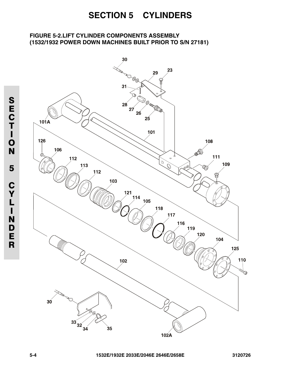 Machines built prior to s/n 27181) -4 | JLG 2658E ANSI Parts Manual User Manual | Page 166 / 258