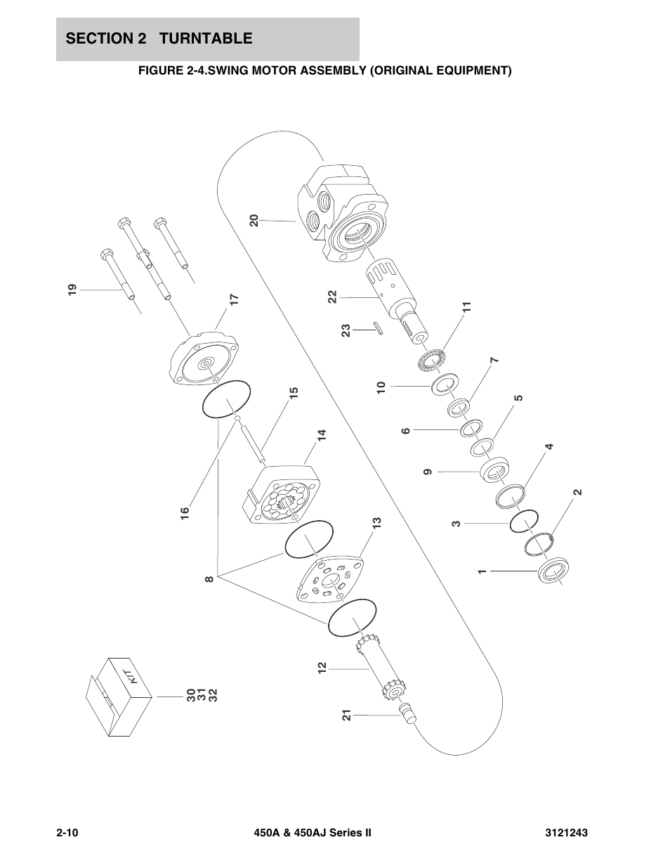 Swing motor assembly (original equipment) -10 | JLG 450A_AJ Series II Parts Manual User Manual | Page 88 / 494