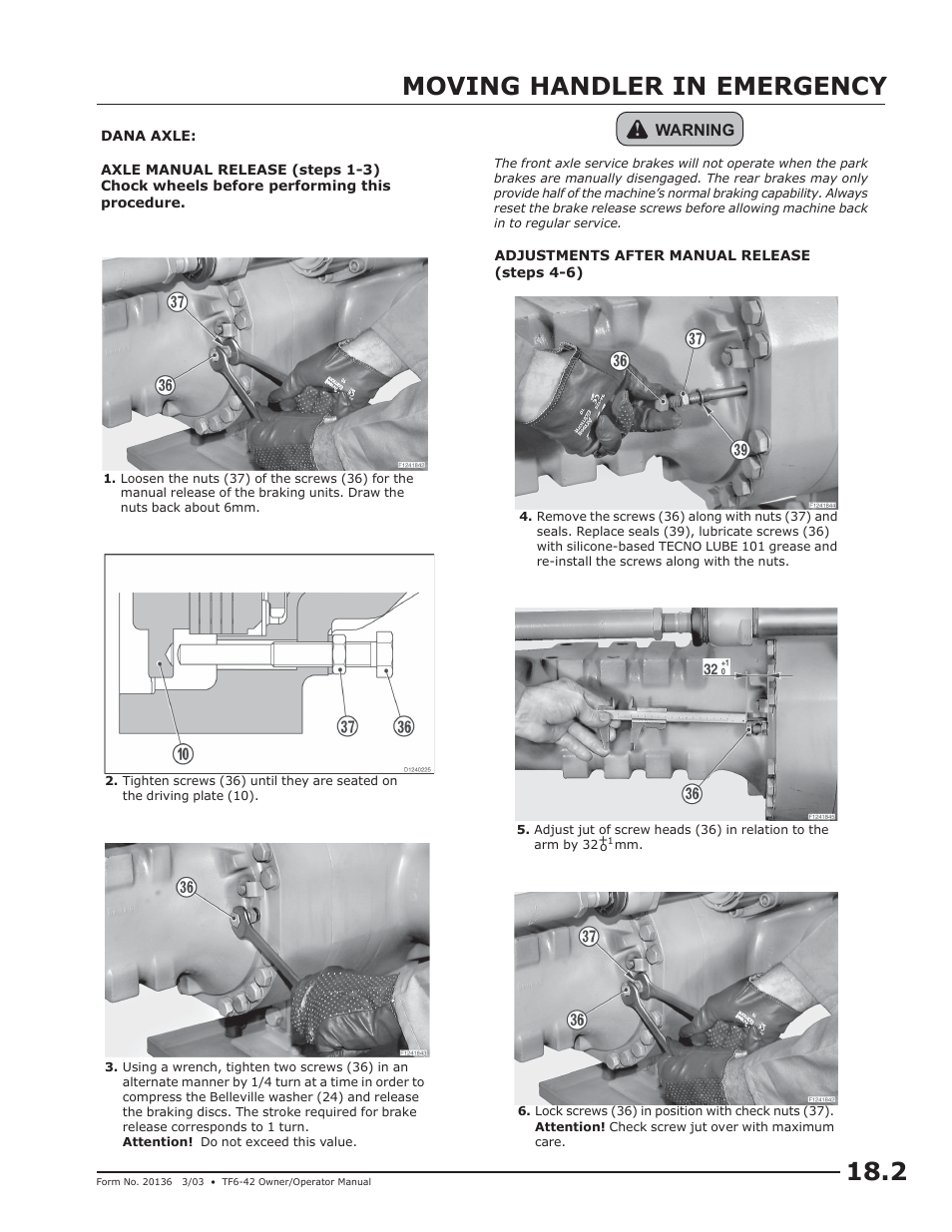 2 moving handler in emergency | JLG TF6-42 (9150-4003) Operator Manual User Manual | Page 51 / 92