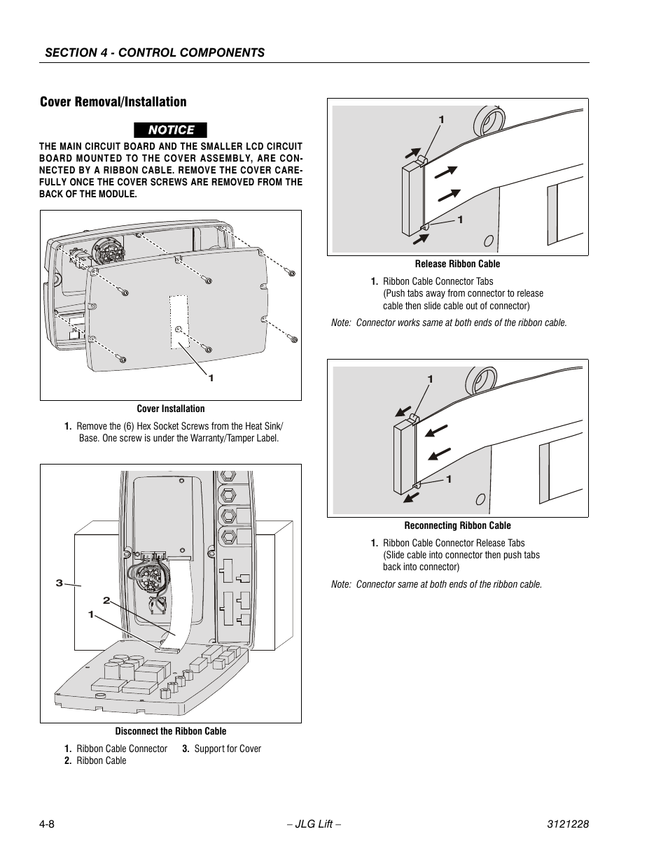 Cover removal/installation, Cover removal/installation -8 | JLG 10MSP Service Manual User Manual | Page 72 / 154