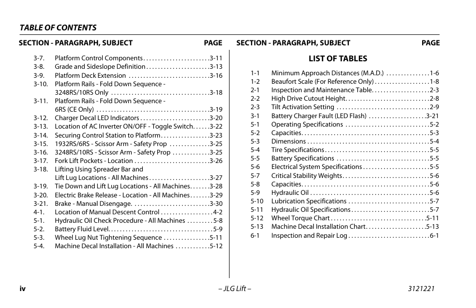 JLG 3248RS/10RS Operator Manual User Manual | Page 10 / 98