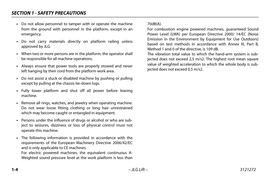 JLG 3248RS/10RS Operator Manual User Manual | Page 14 / 98