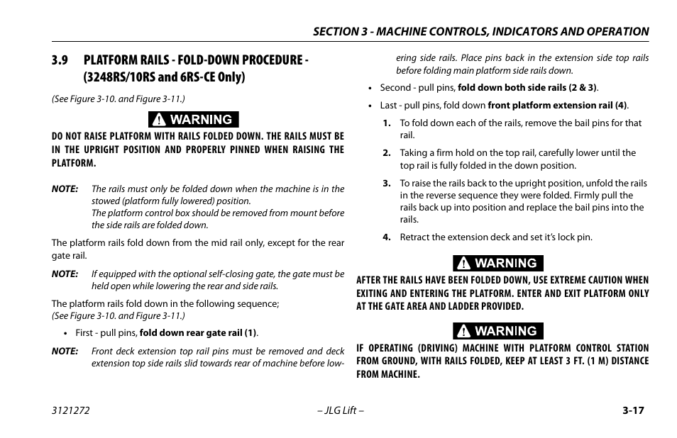 JLG 3248RS/10RS Operator Manual User Manual | Page 49 / 98