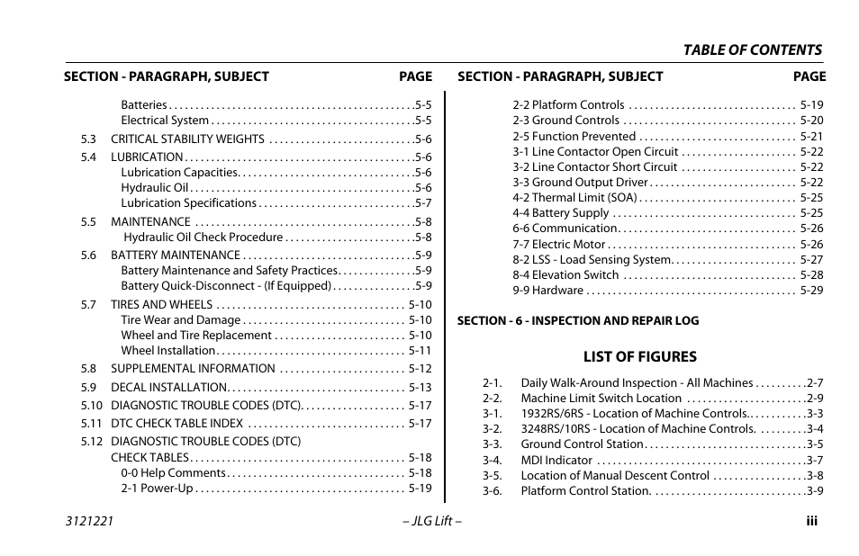 JLG 3248RS/10RS Operator Manual User Manual | Page 9 / 98