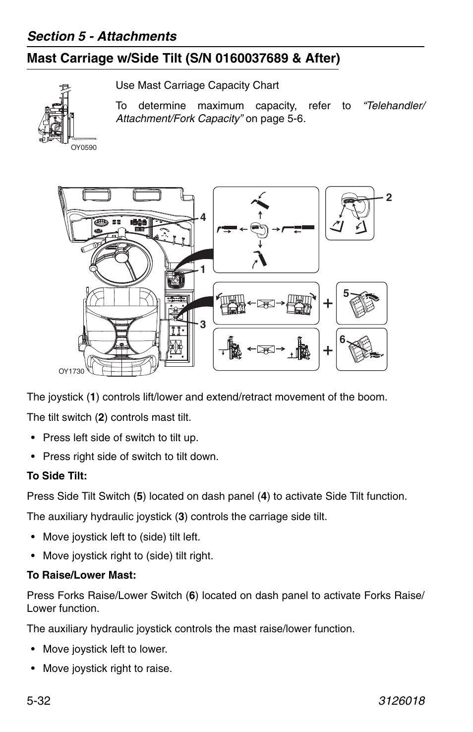 Mast carriage w/side tilt (s/n 0160037689 & after) | JLG G12-55A Operator Manual User Manual | Page 106 / 164