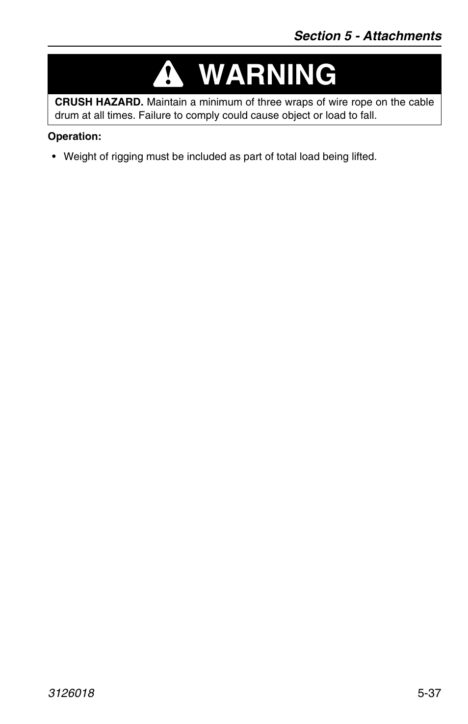 Warning | JLG G12-55A Operator Manual User Manual | Page 111 / 164