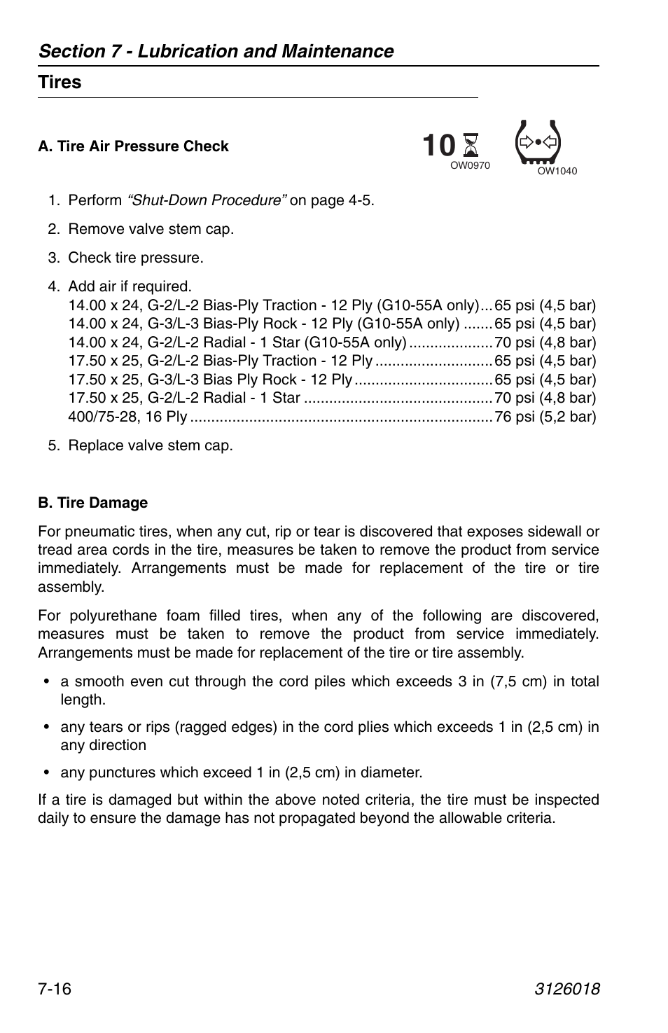 Tires, Tires -16 | JLG G12-55A Operator Manual User Manual | Page 138 / 164