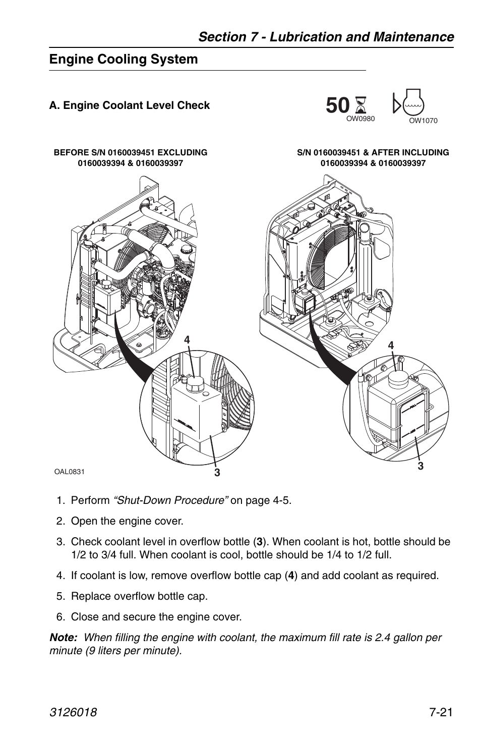 Engine cooling system, Engine cooling system -21 | JLG G12-55A Operator Manual User Manual | Page 143 / 164