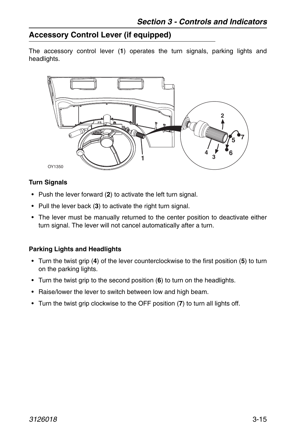 Accessory control lever (if equipped), Accessory control lever (if equipped) -15 | JLG G12-55A Operator Manual User Manual | Page 55 / 164