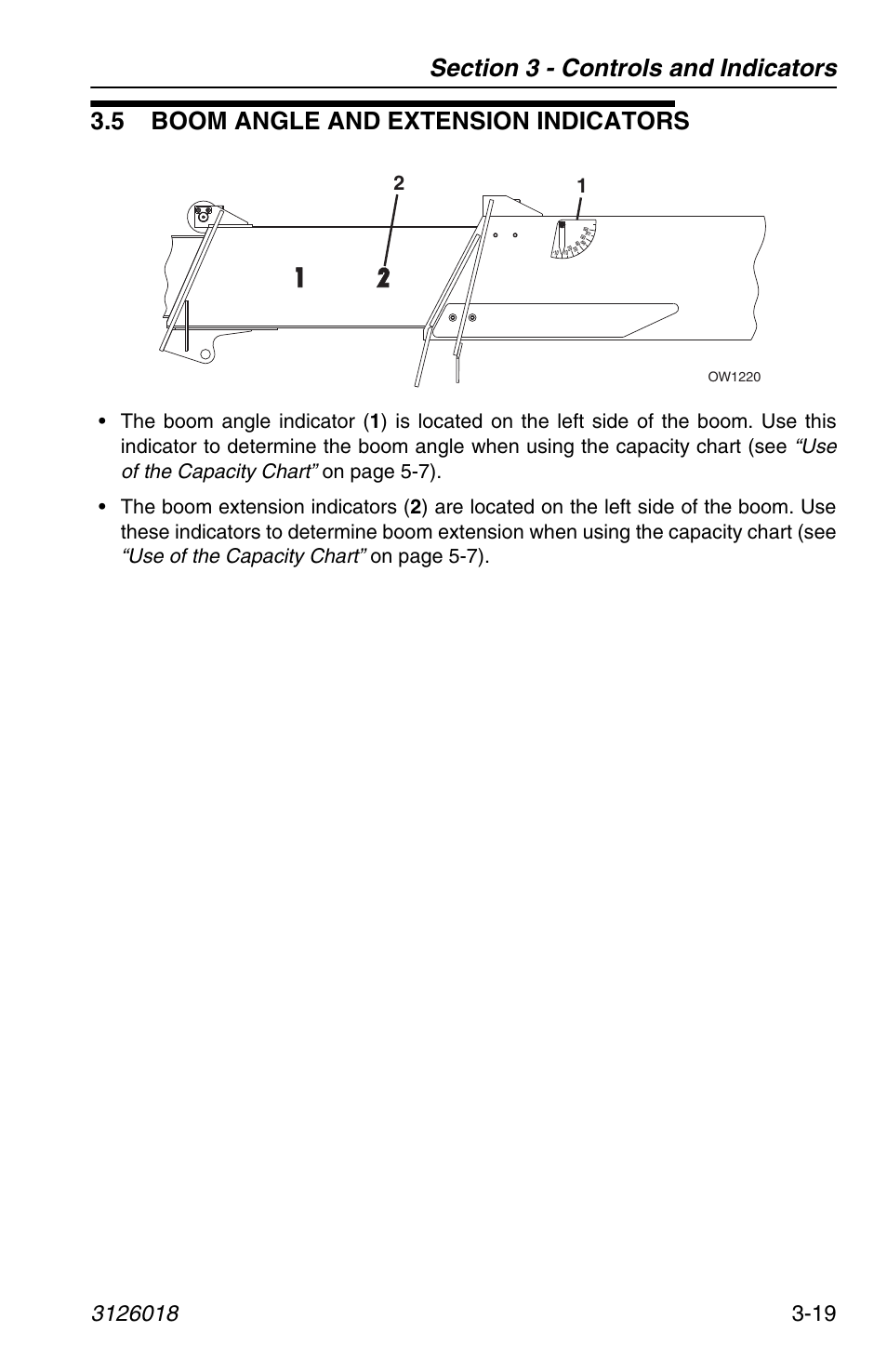 5 boom angle and extension indicators, 5 boom angle and extension indicators -19 | JLG G12-55A Operator Manual User Manual | Page 59 / 164