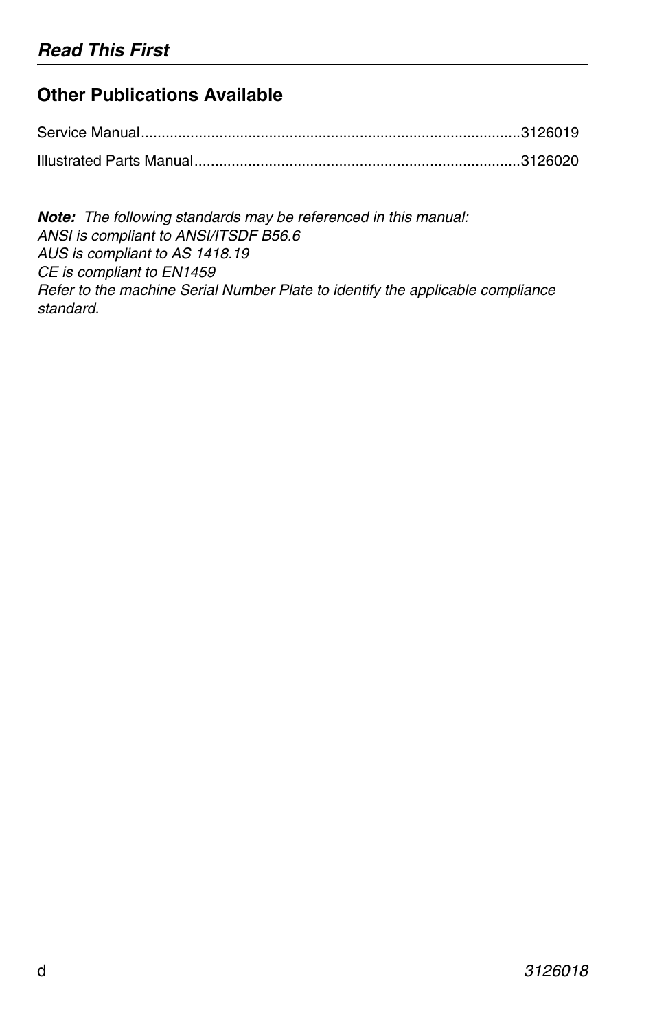 JLG G12-55A Operator Manual User Manual | Page 6 / 164