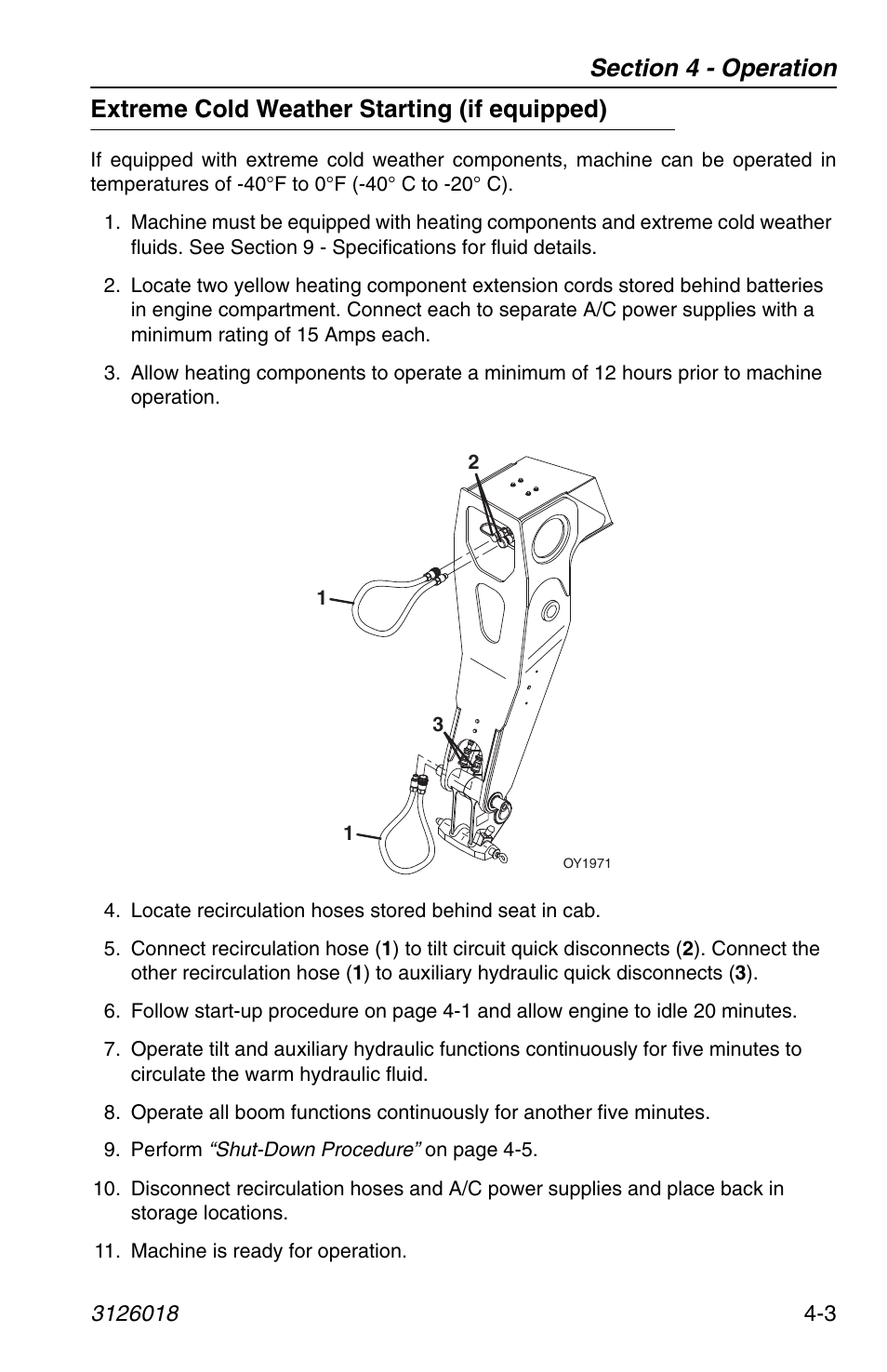 Extreme cold weather starting (if equipped), Extreme cold weather starting (if equipped) -3 | JLG G12-55A Operator Manual User Manual | Page 63 / 164