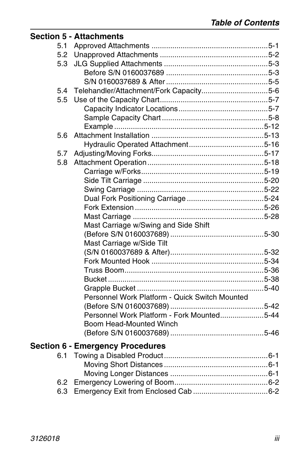 JLG G12-55A Operator Manual User Manual | Page 9 / 164