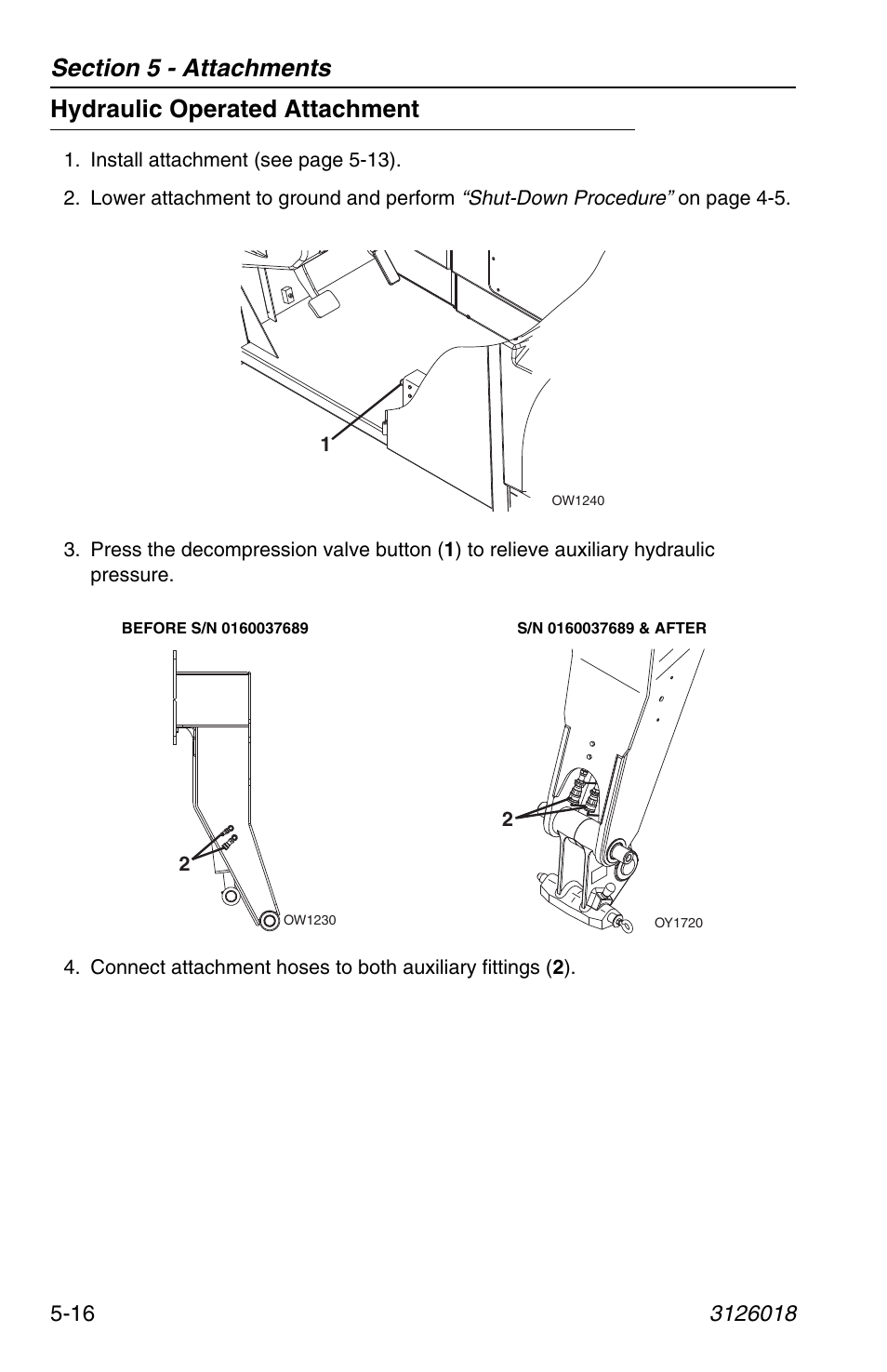Hydraulic operated attachment, Hydraulic operated attachment -16 | JLG G12-55A Operator Manual User Manual | Page 90 / 164