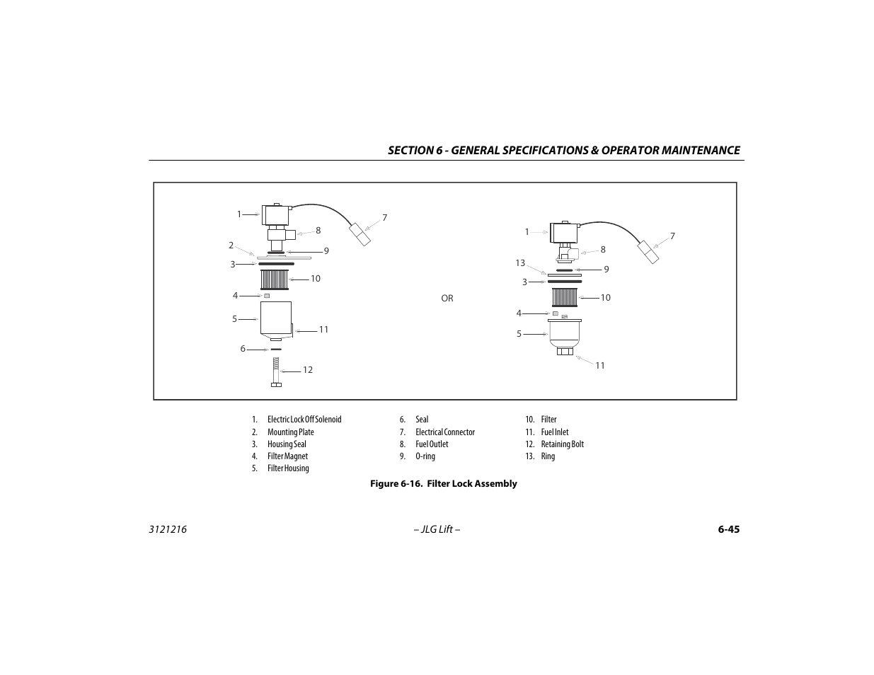 Filter lock assembly -45 | JLG 460SJ Operator Manual User Manual | Page 141 / 148