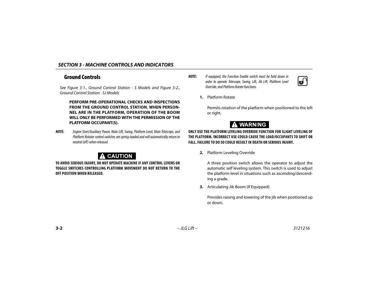 Ground controls, Ground controls -2 | JLG 460SJ Operator Manual User Manual | Page 40 / 148