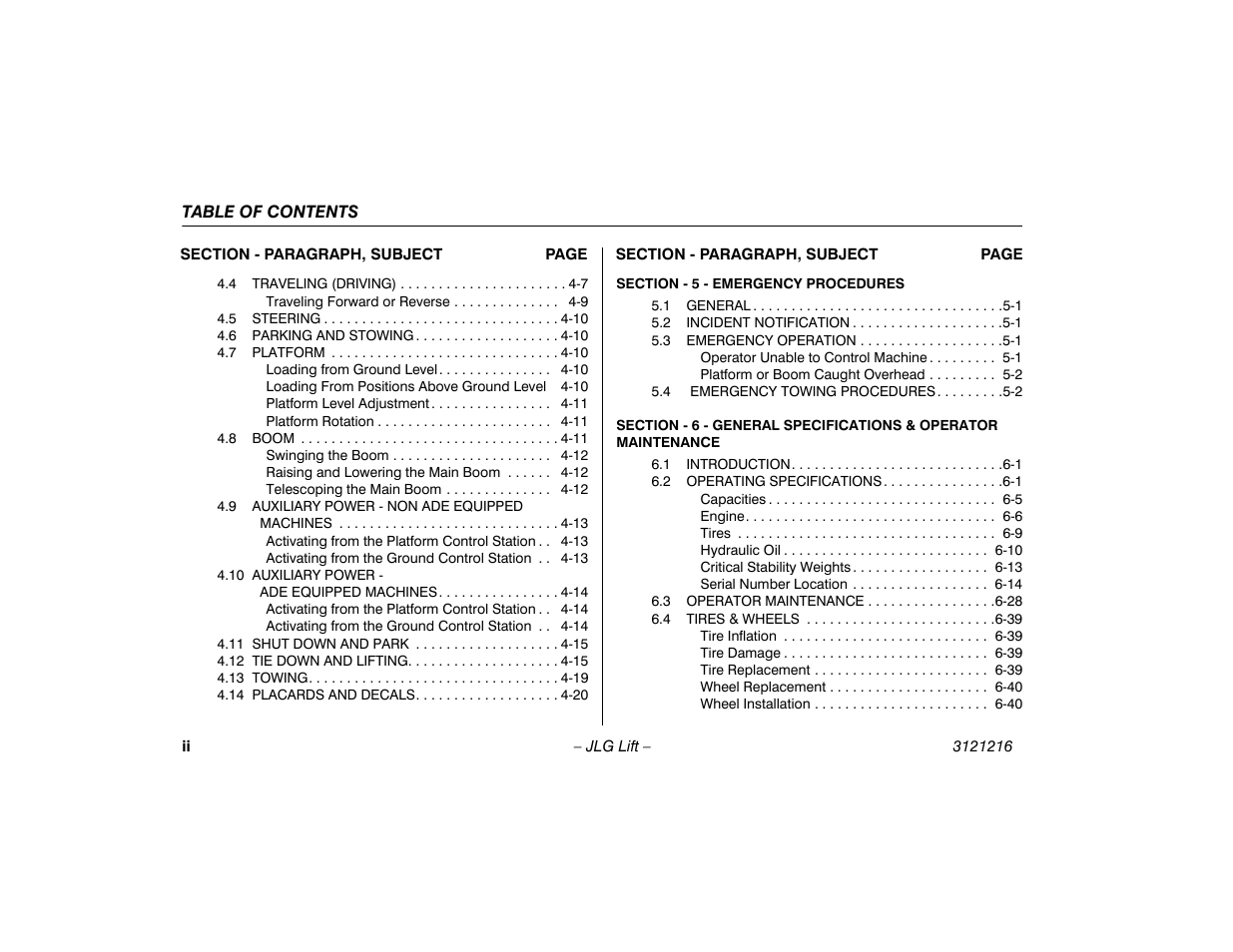 JLG 460SJ Operator Manual User Manual | Page 8 / 148