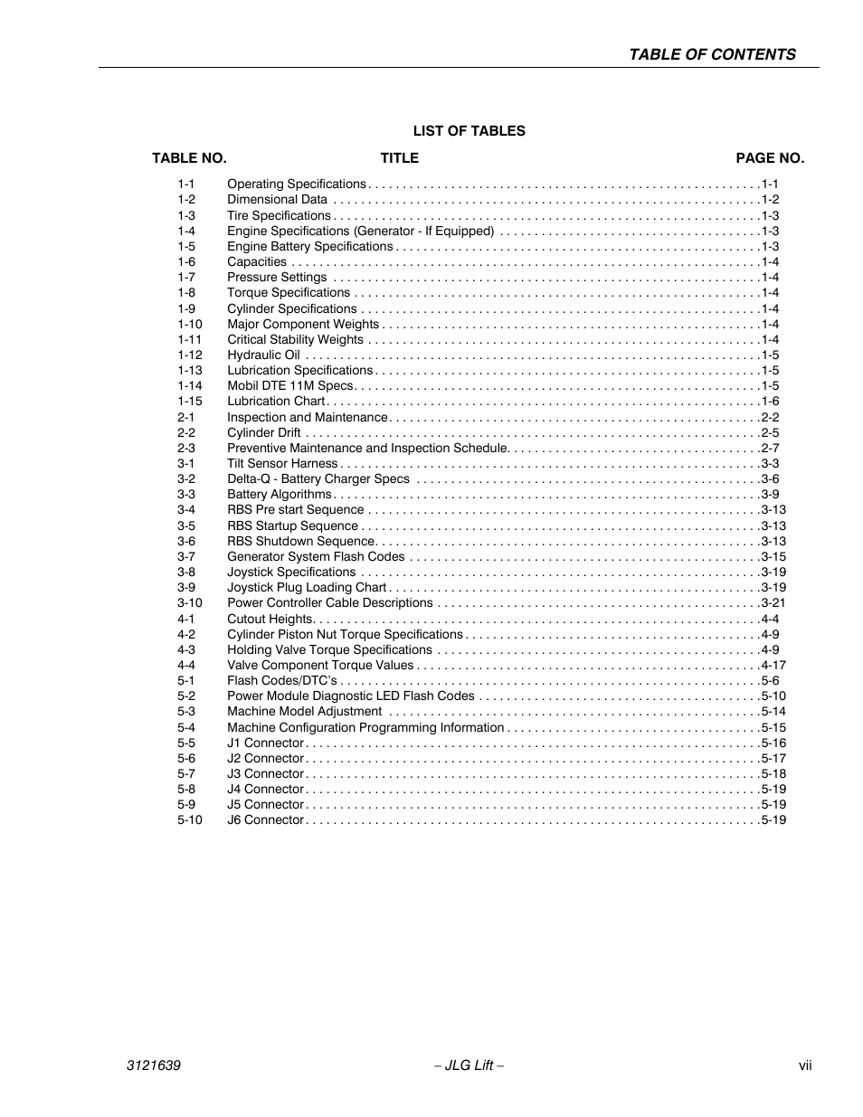 JLG M4069 Service Manual User Manual | Page 11 / 138