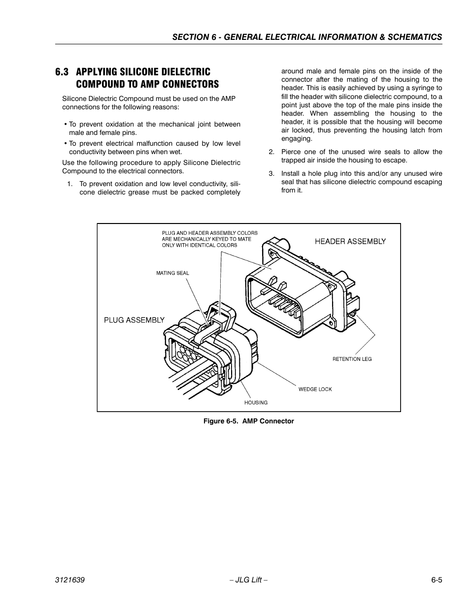 Amp connector -5 | JLG M4069 Service Manual User Manual | Page 117 / 138