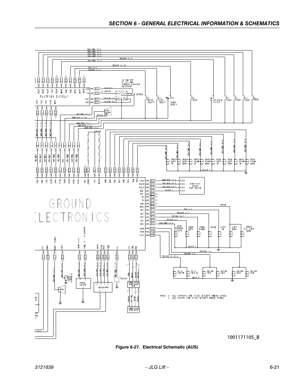 Electrical schematic (aus) -21 | JLG M4069 Service Manual User Manual | Page 133 / 138