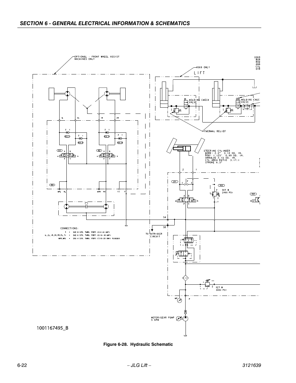Hydraulic schematic -22 | JLG M4069 Service Manual User Manual | Page 134 / 138