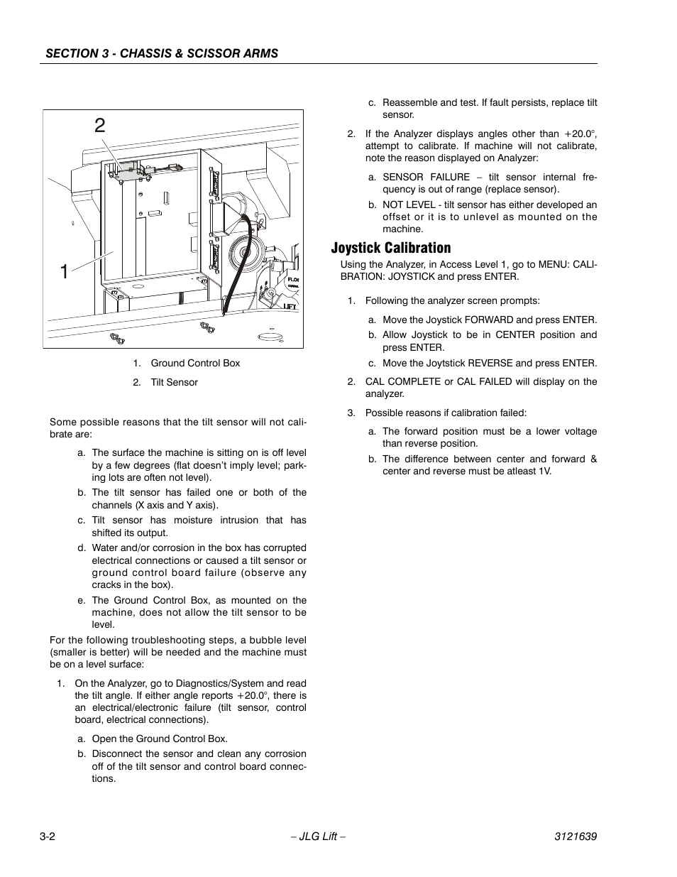 Joystick calibration -2, Joystick calibration | JLG M4069 Service Manual User Manual | Page 34 / 138