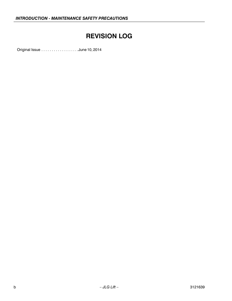 Revision log | JLG M4069 Service Manual User Manual | Page 4 / 138