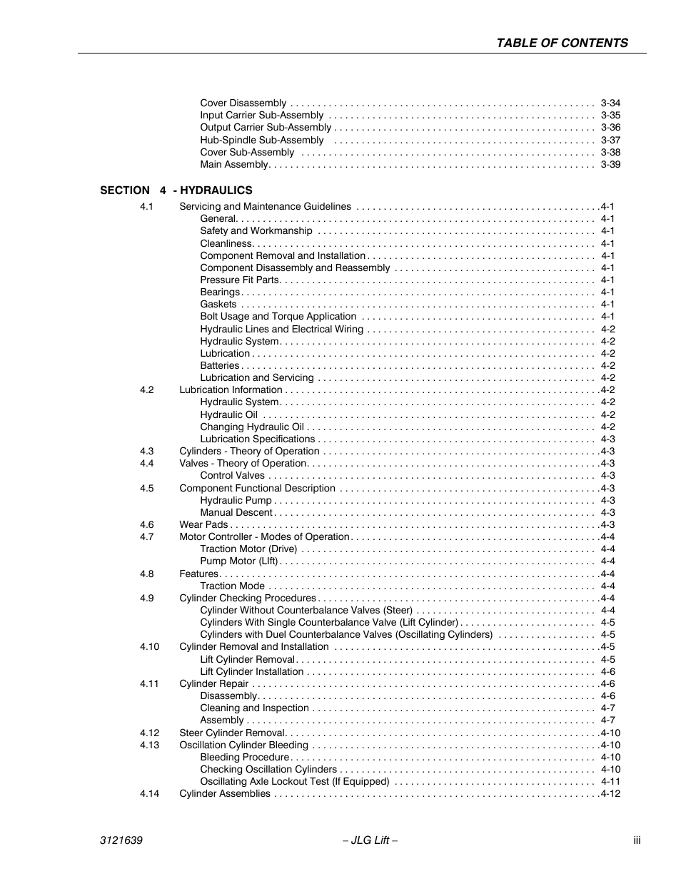 JLG M4069 Service Manual User Manual | Page 7 / 138