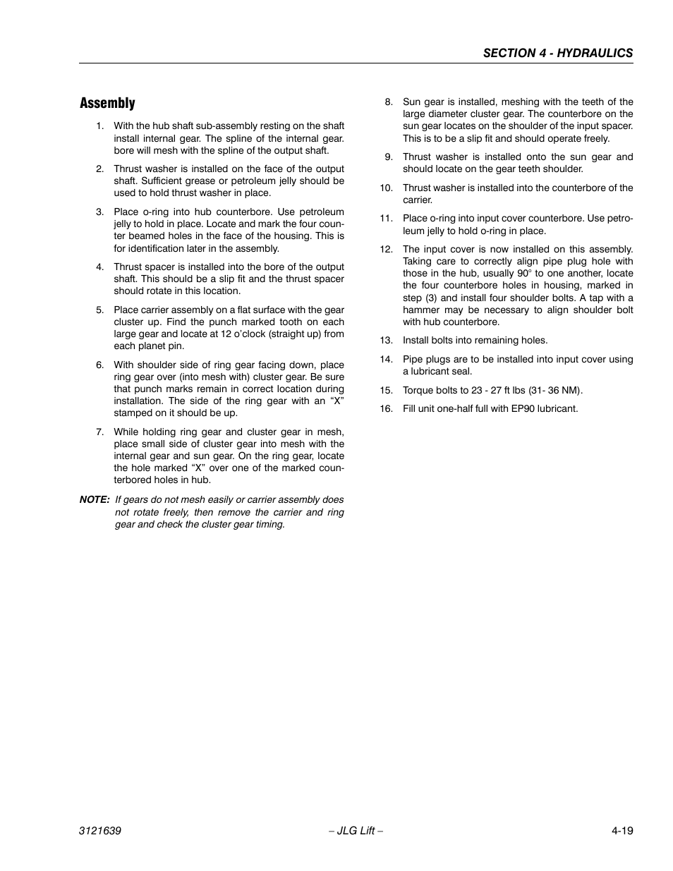 Assembly -19, Assembly | JLG M4069 Service Manual User Manual | Page 91 / 138