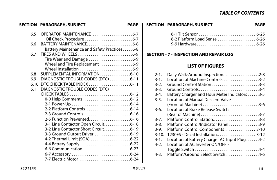 JLG 1230ES Operator Manual User Manual | Page 9 / 96