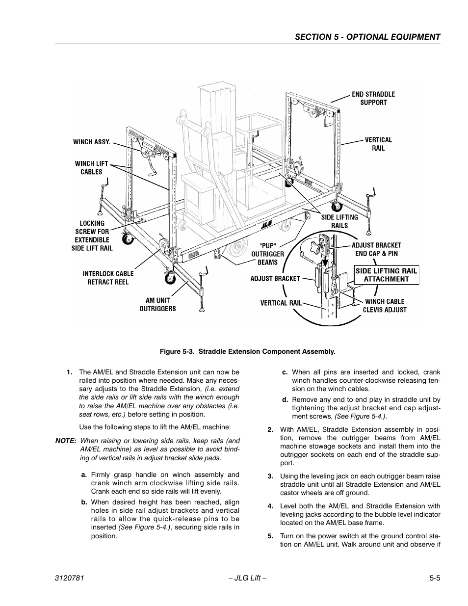 Straddle extension component assembly -5 | JLG 41EL Operator Manual User Manual | Page 47 / 54