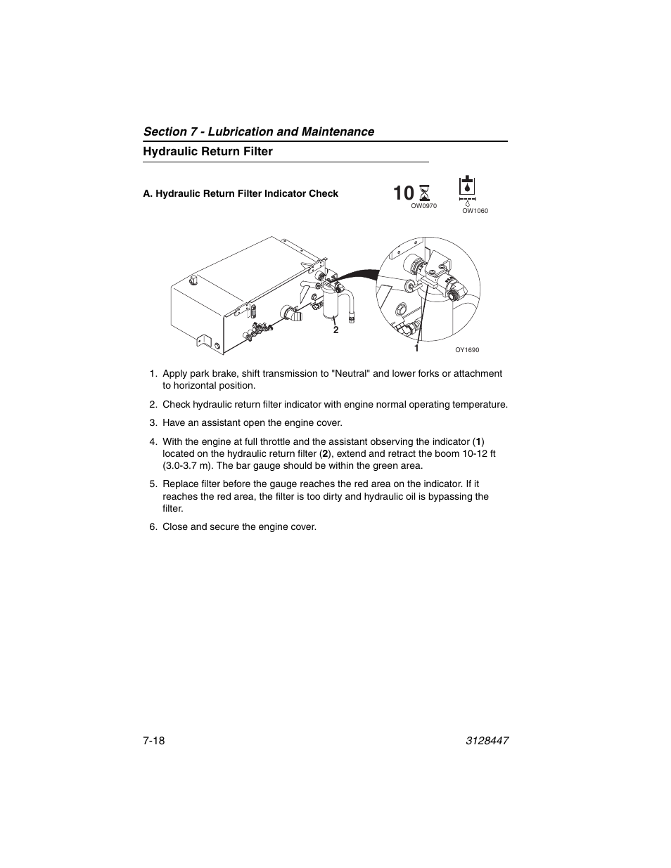 Hydraulic return filter, Hydraulic return filter -18 | JLG G12-55A AccuPlace Operator Manual User Manual | Page 122 / 142