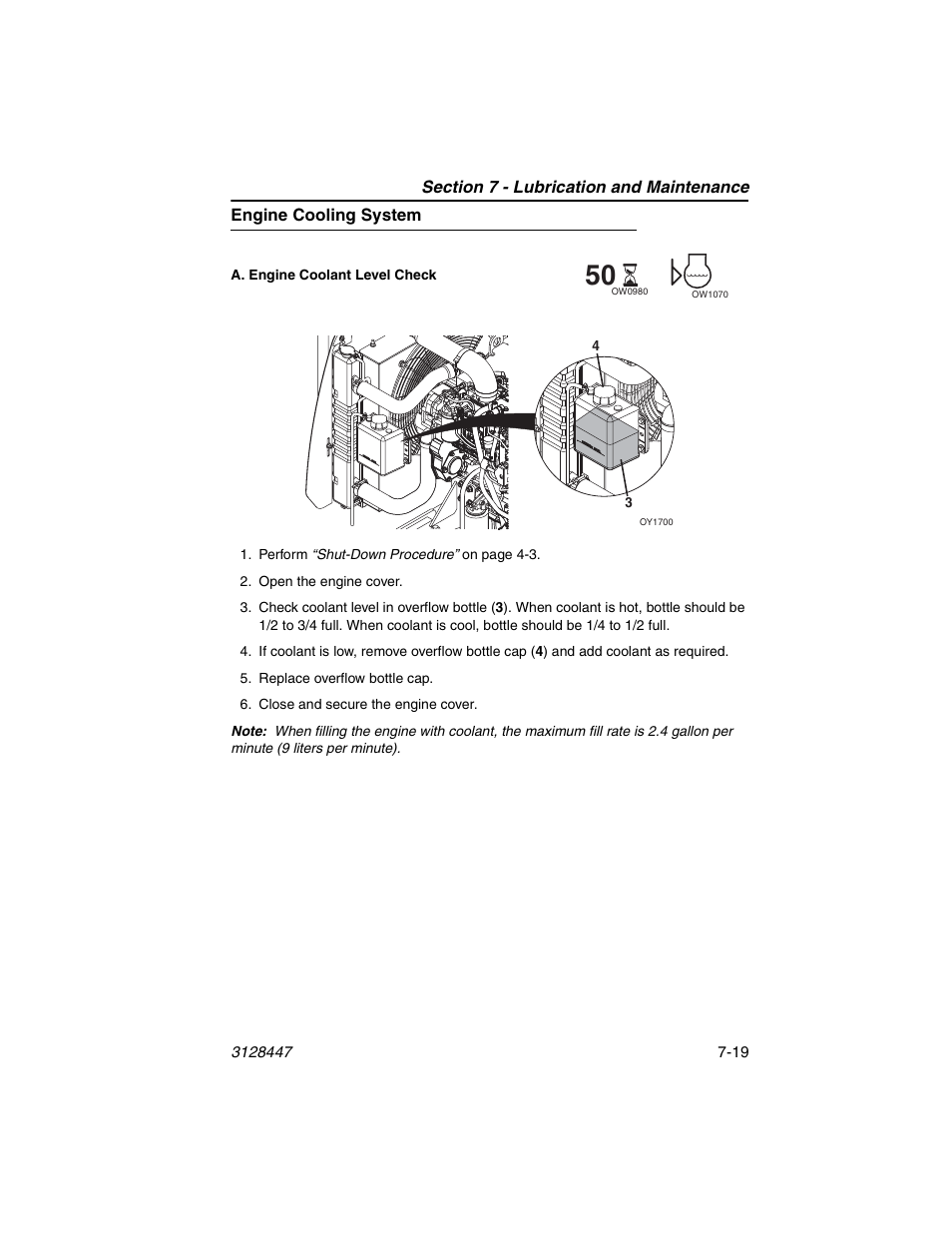 Engine cooling system, Engine cooling system -19 | JLG G12-55A AccuPlace Operator Manual User Manual | Page 123 / 142