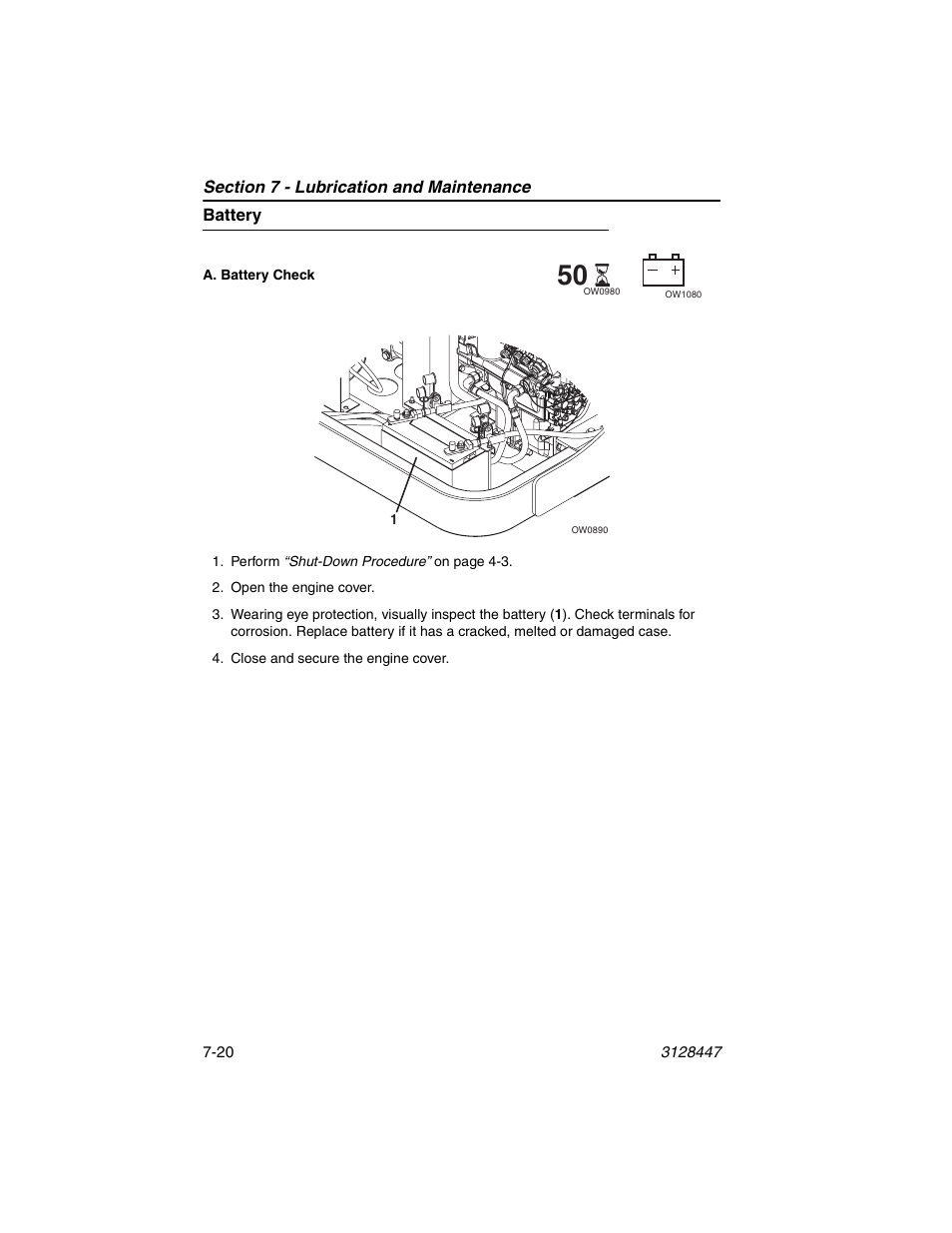 Battery, Battery -20 | JLG G12-55A AccuPlace Operator Manual User Manual | Page 124 / 142