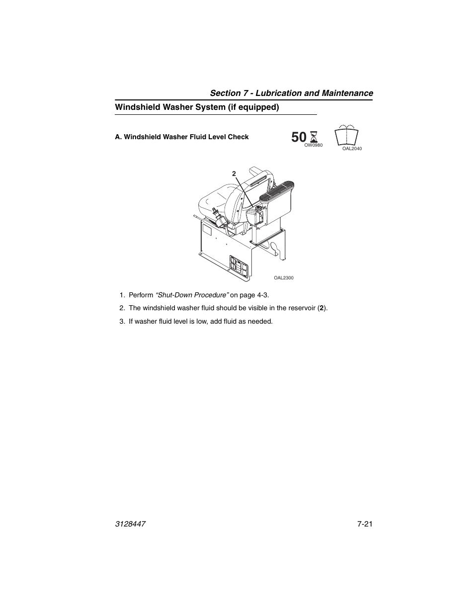 Windshield washer system (if equipped), Windshield washer system (if equipped) -21 | JLG G12-55A AccuPlace Operator Manual User Manual | Page 125 / 142