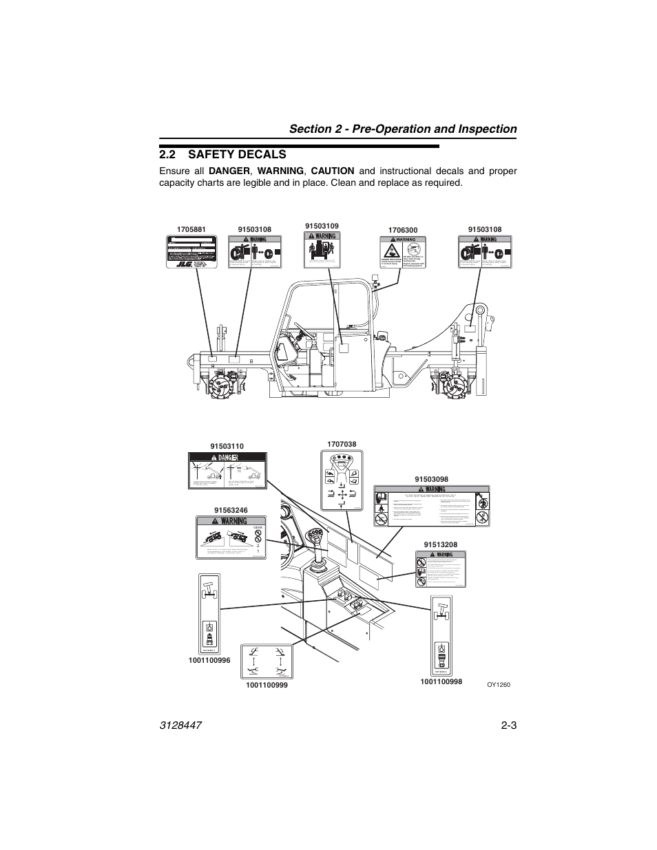 2 safety decals, 2 safety decals -3 | JLG G12-55A AccuPlace Operator Manual User Manual | Page 27 / 142