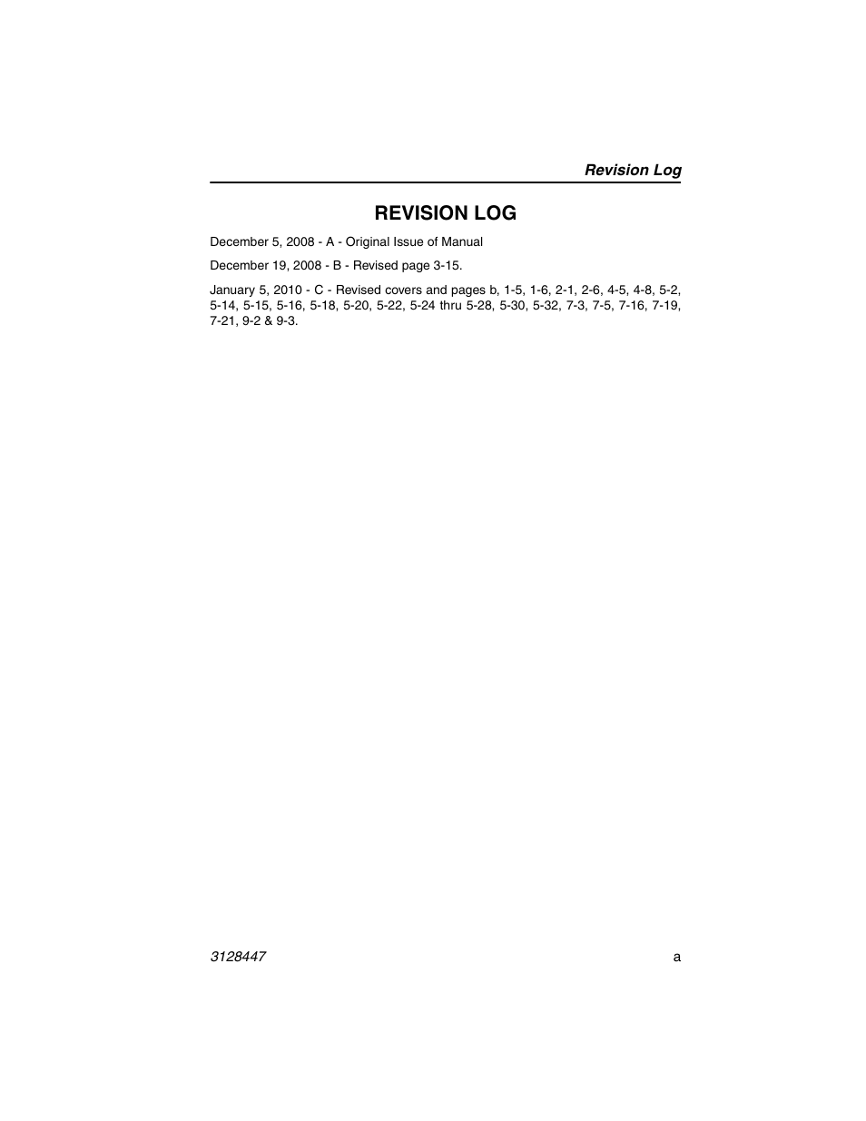 Revision log | JLG G12-55A AccuPlace Operator Manual User Manual | Page 3 / 142