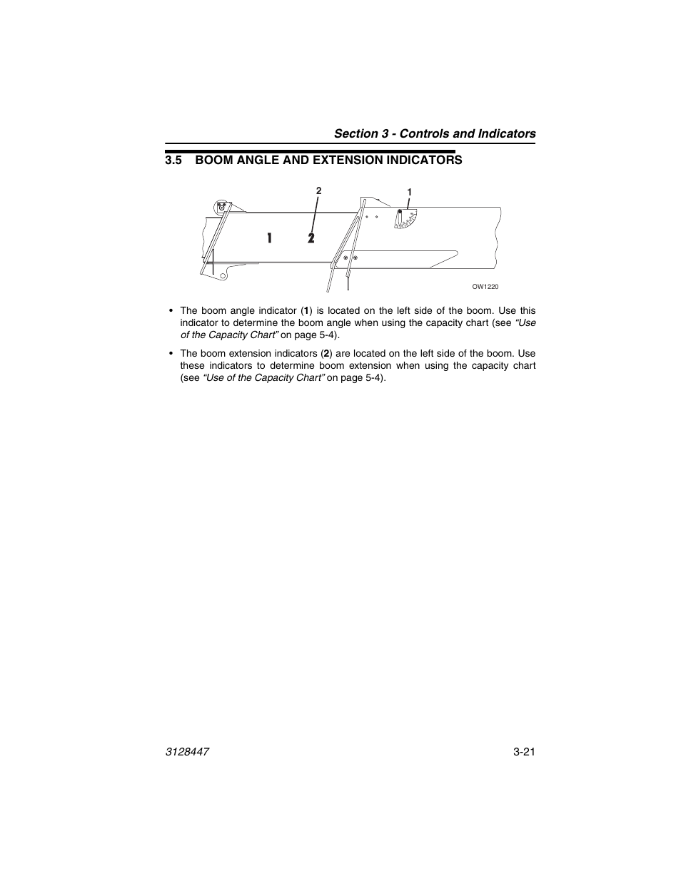 5 boom angle and extension indicators, 5 boom angle and extension indicators -21 | JLG G12-55A AccuPlace Operator Manual User Manual | Page 55 / 142