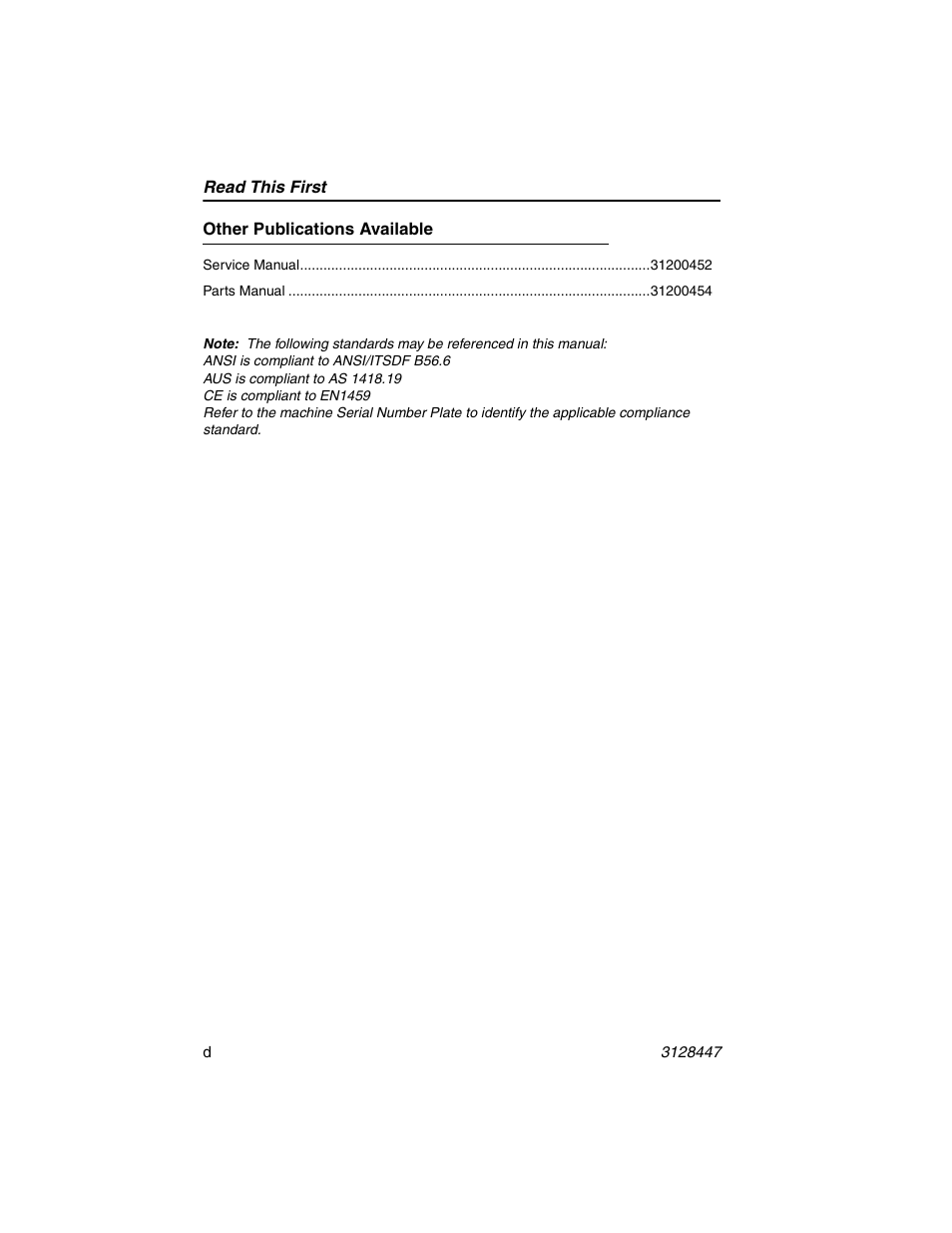 JLG G12-55A AccuPlace Operator Manual User Manual | Page 6 / 142