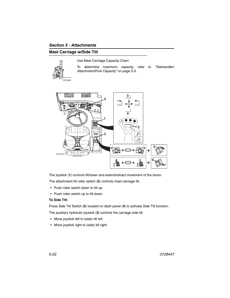 Mast carriage w/side tilt, Mast carriage w/side tilt -22 | JLG G12-55A AccuPlace Operator Manual User Manual | Page 90 / 142