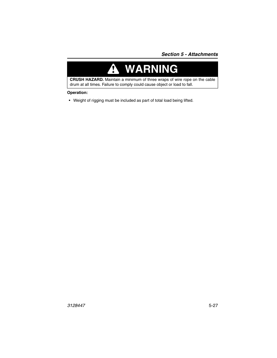 Warning | JLG G12-55A AccuPlace Operator Manual User Manual | Page 95 / 142