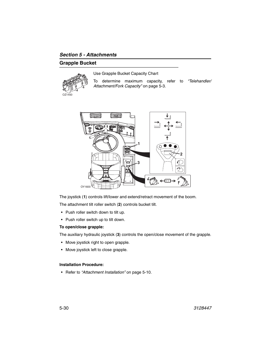 Grapple bucket, Grapple bucket -30 | JLG G12-55A AccuPlace Operator Manual User Manual | Page 98 / 142