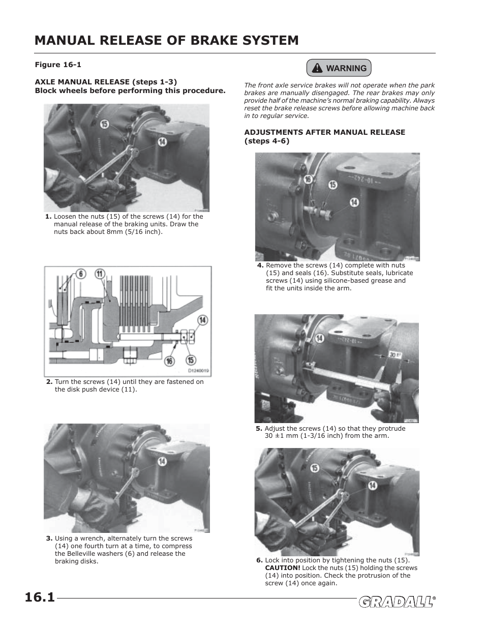 Manual release of brake system | JLG G9-43A (9151-4003) Operator Manual User Manual | Page 52 / 60